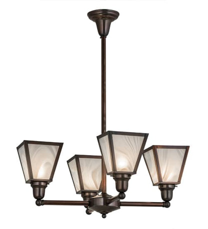 Metro 4 Light 27" Wide Chandelier