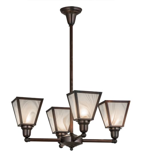 Metro 4 Light 27" Wide Chandelier