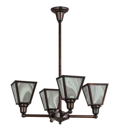 Metro 4 Light 27" Wide Chandelier