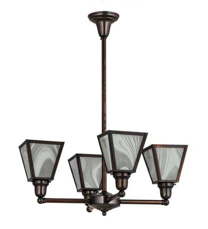 Metro 4 Light 27" Wide Chandelier