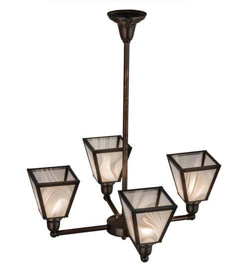 Metro 4 Light 27" Wide Chandelier