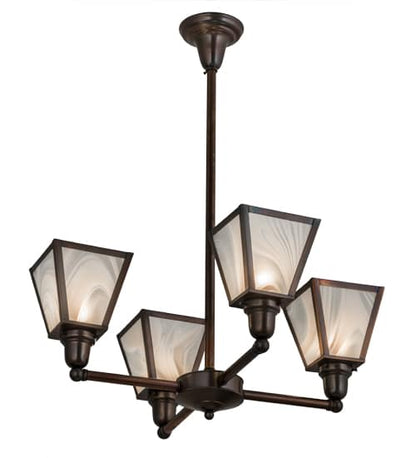 Metro 4 Light 27" Wide Chandelier