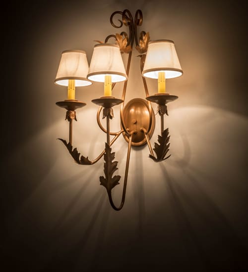 French Elegance 3 Light 28" Tall Wall Sconce