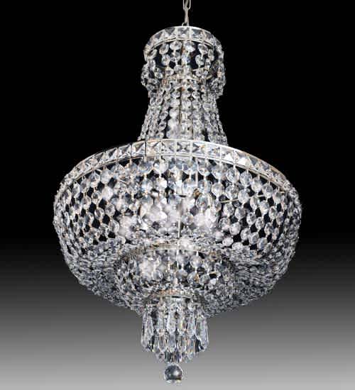 Beethoven 4 Light 24" Wide Crystal Empire Chandelier