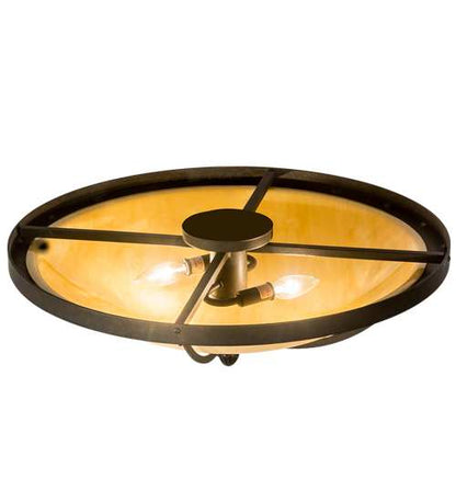 Dominga 2 Light 24" Wide Flush Mount Bowl Ceiling Fixture