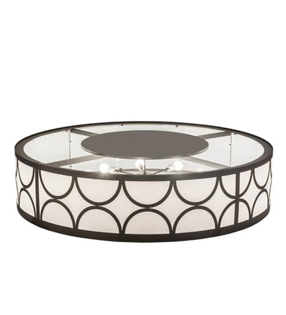 Revival Deco Cilindro 8 Light 60" Wide Semi-Flush Drum Ceiling Fixture