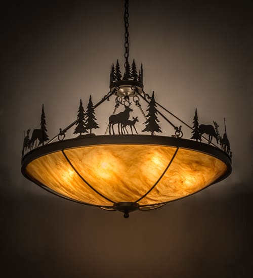 Deer Family 8 Light 48" Wide Pendant