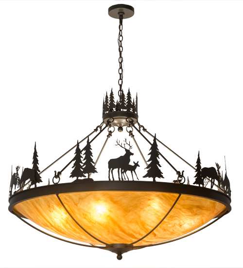 Deer Family 8 Light 48" Wide Pendant