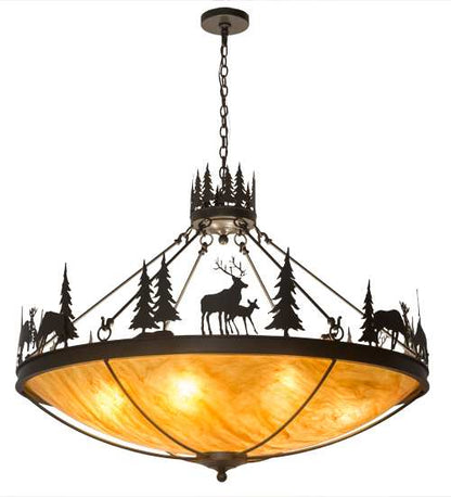 Deer Family 8 Light 48" Wide Pendant