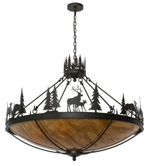 Deer Family 8 Light 48" Wide Pendant