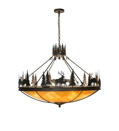 Deer Family 8 Light 48" Wide Pendant