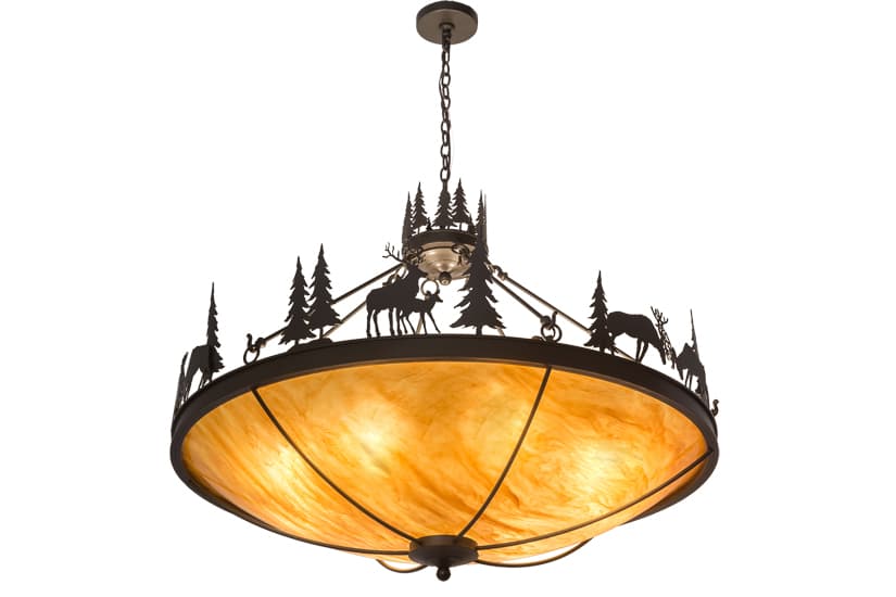 Deer Family 8 Light 48" Wide Pendant