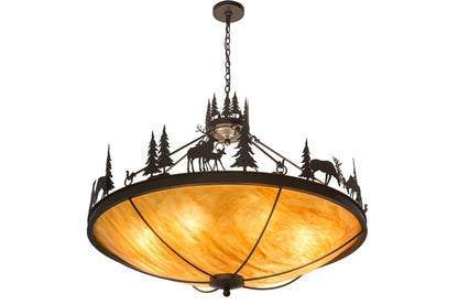 Deer Family 8 Light 48" Wide Pendant