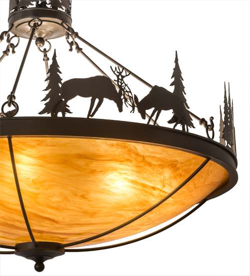 Deer Family 8 Light 48" Wide Pendant