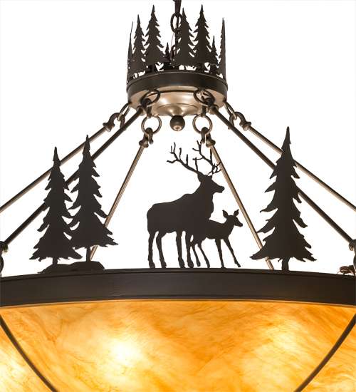 Deer Family 8 Light 48" Wide Pendant