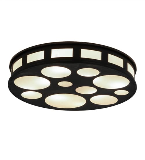Geo 8 Light 30" Wide Semi-Flush Drum Ceiling Fixture