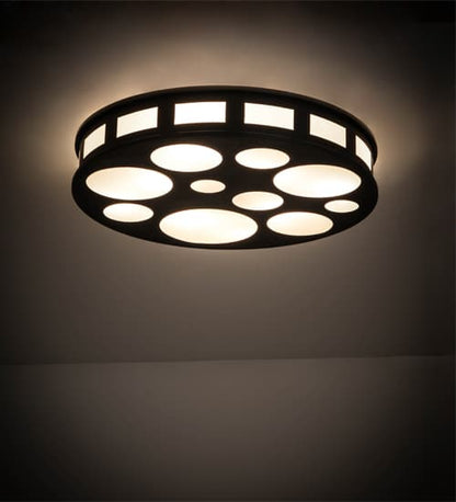 Geo 8 Light 30" Wide Semi-Flush Drum Ceiling Fixture