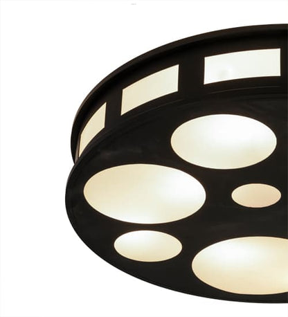 Geo 8 Light 30" Wide Semi-Flush Drum Ceiling Fixture