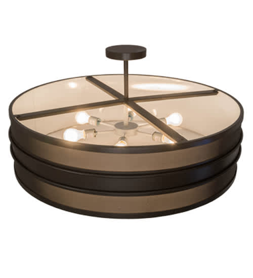 Nolan 6 Light 36" Wide Semi-Flush Drum Ceiling Fixture
