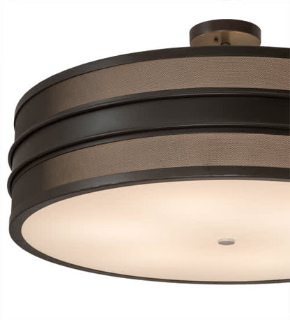 Nolan 6 Light 36" Wide Semi-Flush Drum Ceiling Fixture