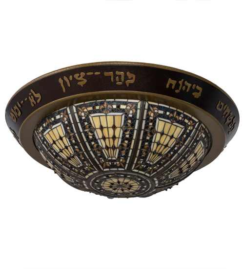 Fleur-de-lis 6 Light 30" Wide Flush Mount Bowl Ceiling Fixture