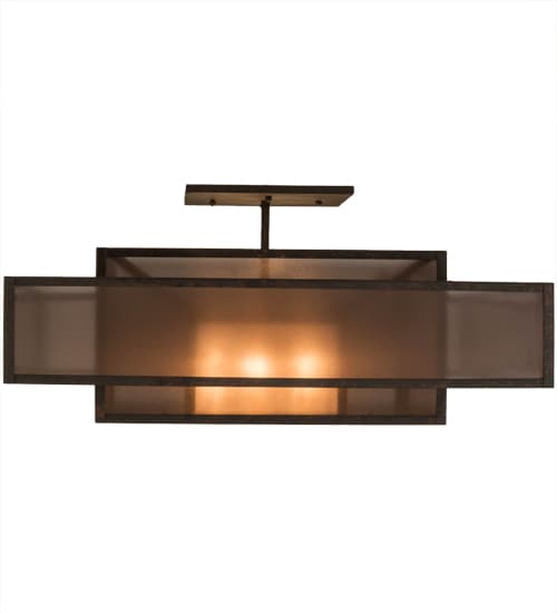 Umador 4 Light 51" Wide Semi-Flush Square Ceiling Fixture