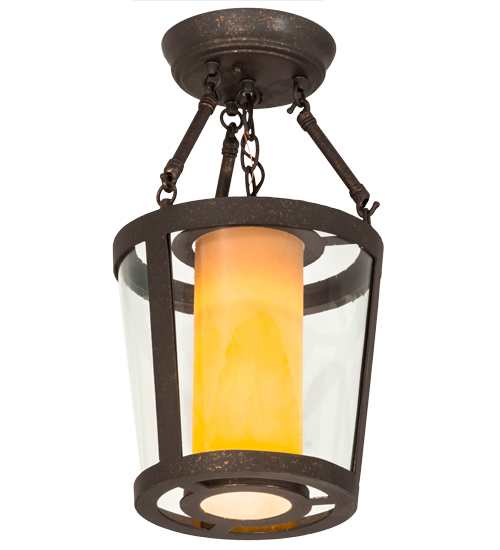 Cilindro Tapered 10" Wide Semi-Flush Ceiling Fixture