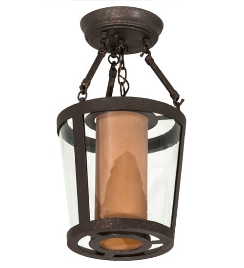 Cilindro Tapered 10" Wide Semi-Flush Ceiling Fixture