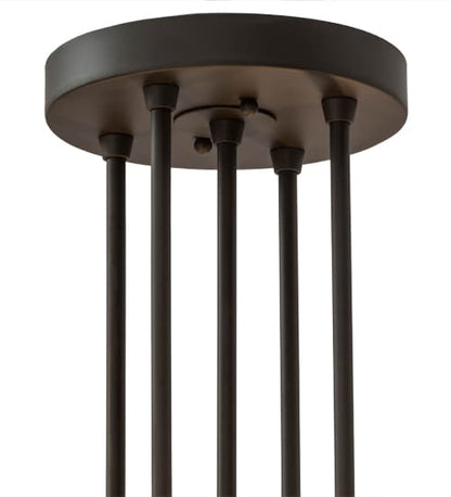 Mountain Pine 4 Light 36" Wide Semi-Flush Drum Ceiling Fixture - Oil Rubbed Bronze Finish