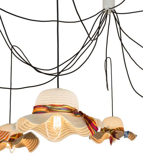 Castiliolite Cappelli 12 Light Adjustable Width Abstract Multi Light Pendant