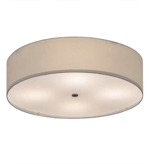Cilindro 4 Light 30" Wide Semi-Flush Drum Ceiling Fixture - Nickel Finish