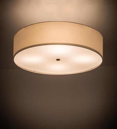 Cilindro 4 Light 30" Wide Semi-Flush Drum Ceiling Fixture - Nickel Finish