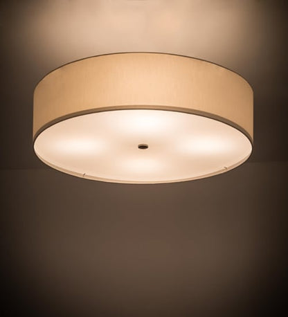 Cilindro 4 Light 30" Wide Semi-Flush Drum Ceiling Fixture - Nickel Finish