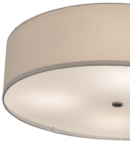 Cilindro 4 Light 30" Wide Semi-Flush Drum Ceiling Fixture - Nickel Finish