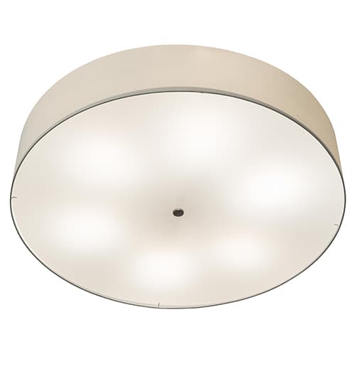 Cilindro 6 Light 42" Wide Semi-Flush Drum Ceiling Fixture - Nickel Finish