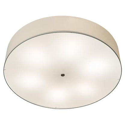 Cilindro 6 Light 42" Wide Semi-Flush Drum Ceiling Fixture - Nickel Finish