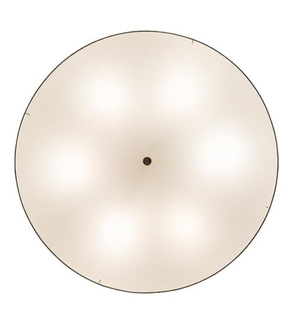 Cilindro 6 Light 42" Wide Semi-Flush Drum Ceiling Fixture - Nickel Finish