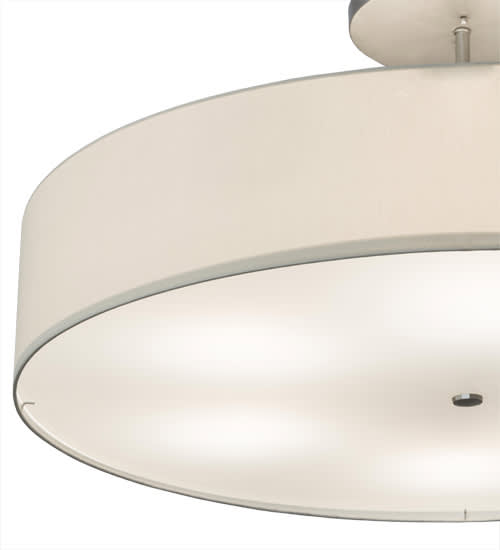 Cilindro 6 Light 42" Wide Semi-Flush Drum Ceiling Fixture - Nickel Finish