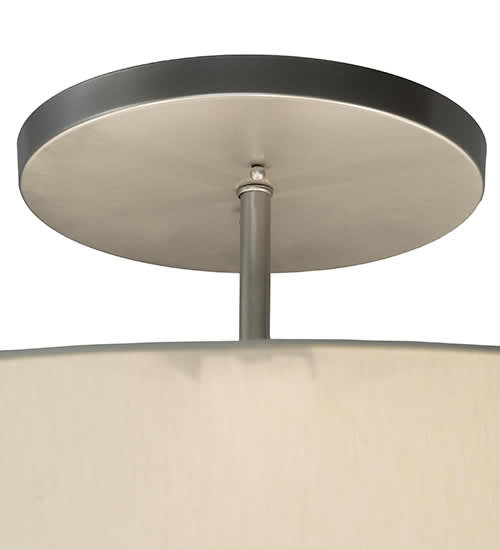 Cilindro 6 Light 42" Wide Semi-Flush Drum Ceiling Fixture - Nickel Finish