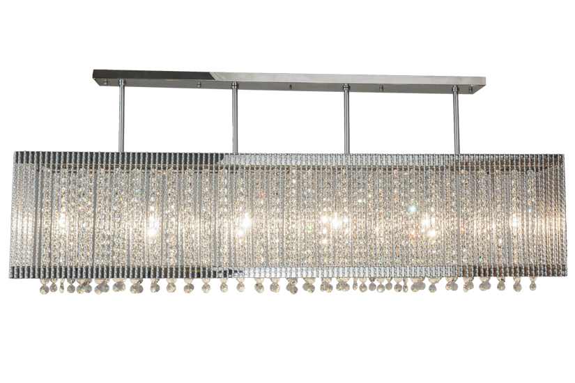 Quadrato Graz 6 Light 10" Wide Linear Pendant