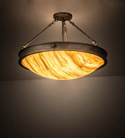 Dionne 3 Light 24" Wide Semi-Flush Bowl Ceiling Fixture