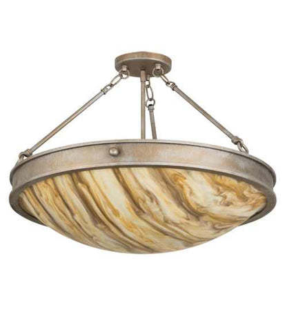 Dionne 3 Light 24" Wide Semi-Flush Bowl Ceiling Fixture