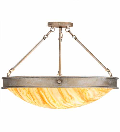 Dionne 3 Light 24" Wide Semi-Flush Bowl Ceiling Fixture