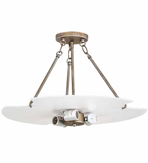 Dionne 3 Light 24" Wide Semi-Flush Bowl Ceiling Fixture
