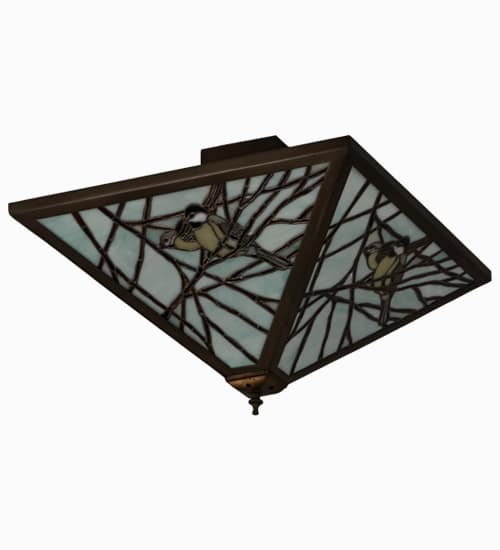 Backyard Friends 4 Light 30" Wide Semi-Flush Ceiling Fixture - Antique Copper Finish - GU24 Bulb Base