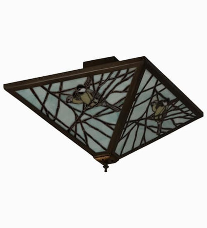 Backyard Friends 4 Light 30" Wide Semi-Flush Ceiling Fixture - Antique Copper Finish - GU24 Bulb Base