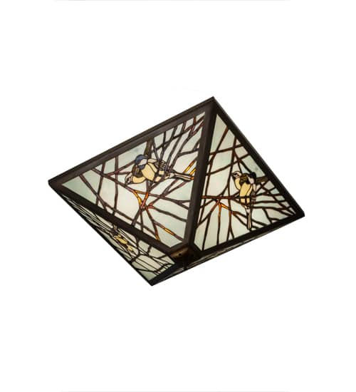 Backyard Friends 4 Light 30" Wide Semi-Flush Ceiling Fixture - Antique Copper Finish - GU24 Bulb Base