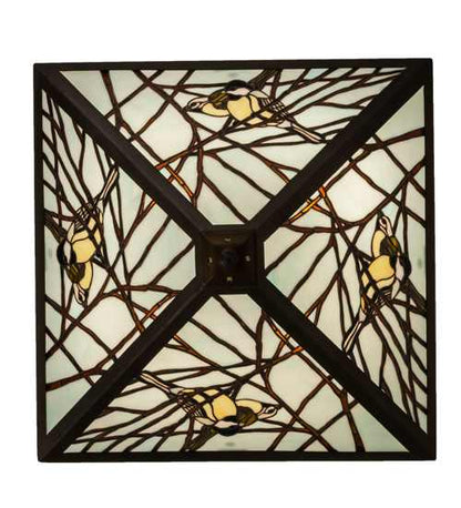 Backyard Friends 4 Light 30" Wide Semi-Flush Ceiling Fixture - Antique Copper Finish - GU24 Bulb Base