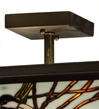 Backyard Friends 4 Light 30" Wide Semi-Flush Ceiling Fixture - Antique Copper Finish - GU24 Bulb Base