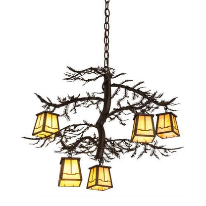 Pine Branch Valley View 5 Light 29" Wide Chandelier